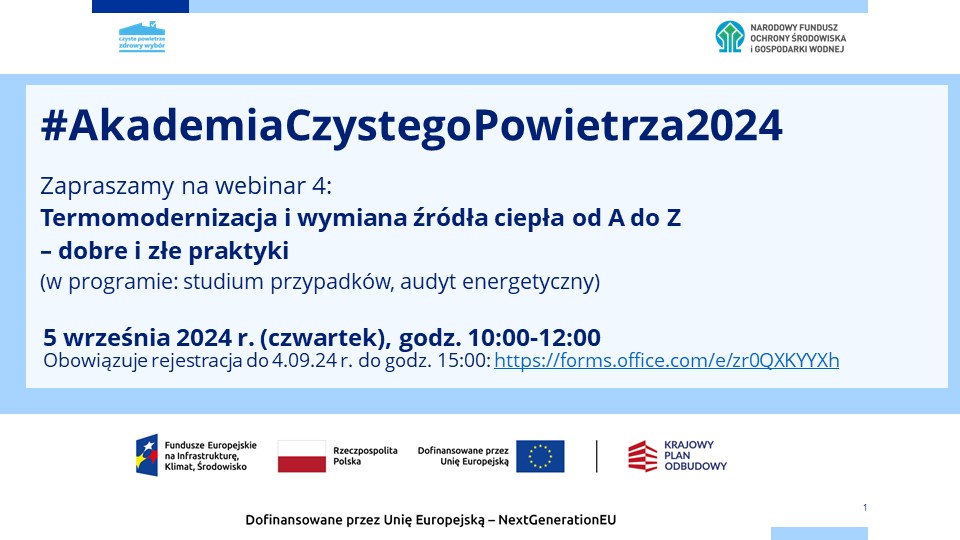 Akademia Czystego Powietrza zaproszenie webinar 4 05 09 2024