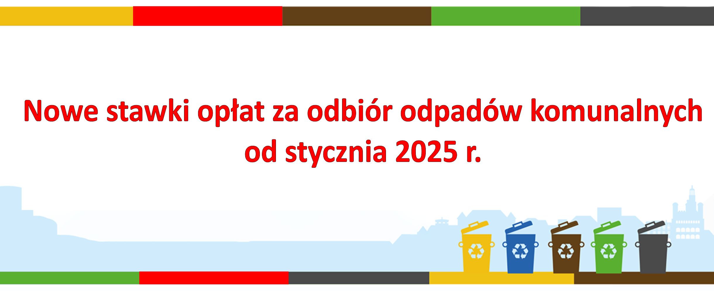 Nowe stawki opłat za odbiór odpadów komunalnych od stycznia 2025 r.