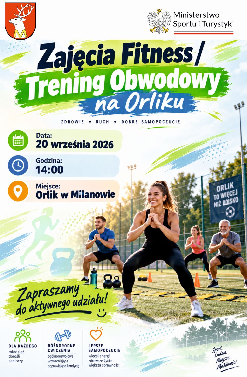 Zajęcia Fitness na Orliku w Milanowie